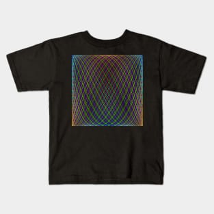 Rainbow Netting Multicolored Abstract Kids T-Shirt